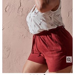 Torrid Drawstring Paperbag Waist Mid Red Short Large